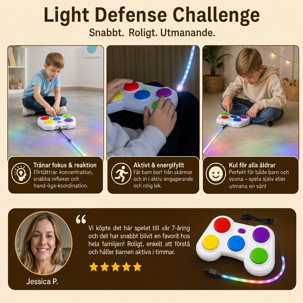 ”Light Defense Challenge” – Interaktivt LED-reflexspel