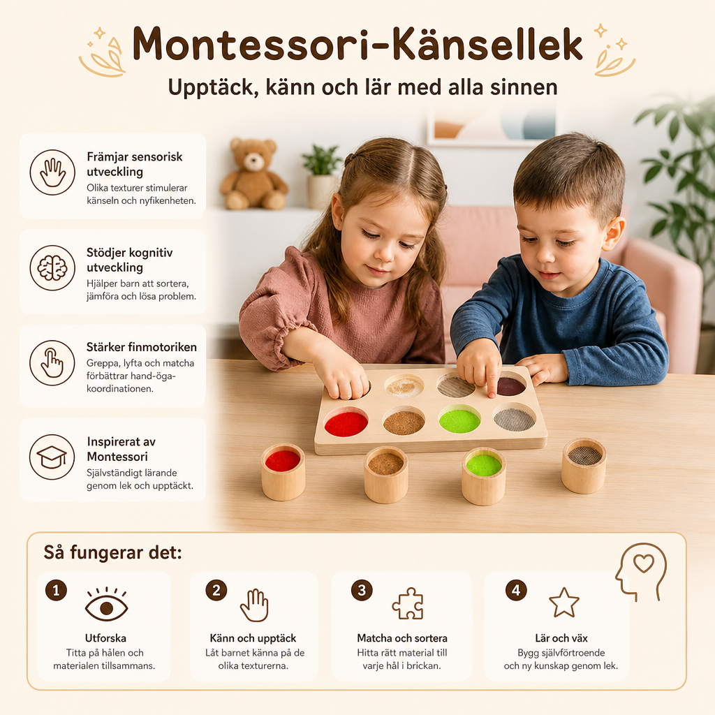 Montessori-känsellek – Sensorisk pedagogisk leksak