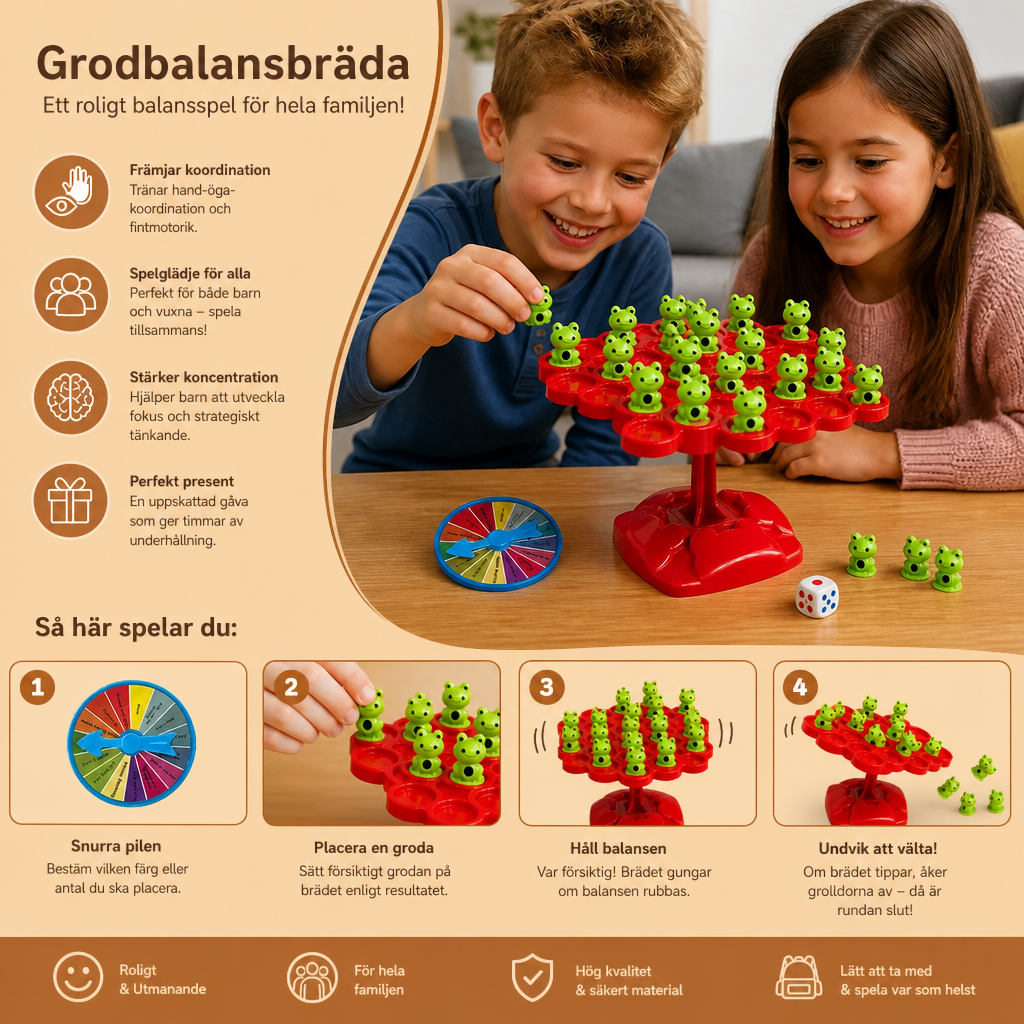 Grodbalansbräda – Ett skicklighetsspel för hela familjen