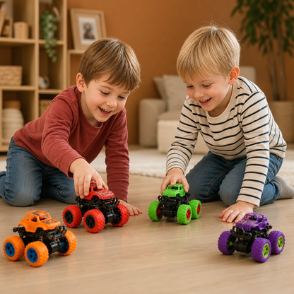 Friktionsdriven Monstertruck-Stuntbil För Barn