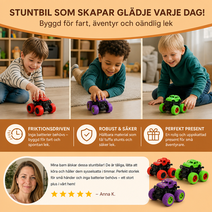 Friktionsdriven Monstertruck-Stuntbil För Barn