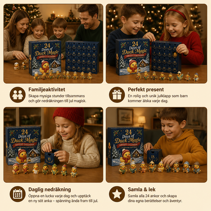 24-dagars adventskalender med magiska ankor och samlarfigurer i miniformat