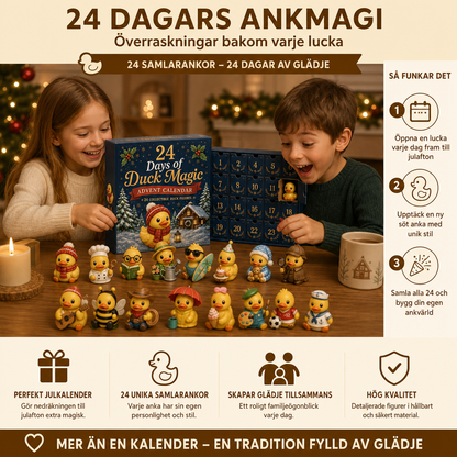 24-dagars adventskalender med magiska ankor och samlarfigurer i miniformat