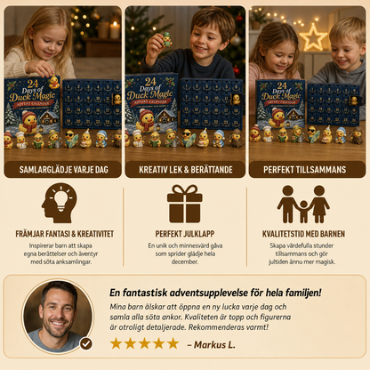 24-dagars adventskalender med magiska ankor och samlarfigurer i miniformat
