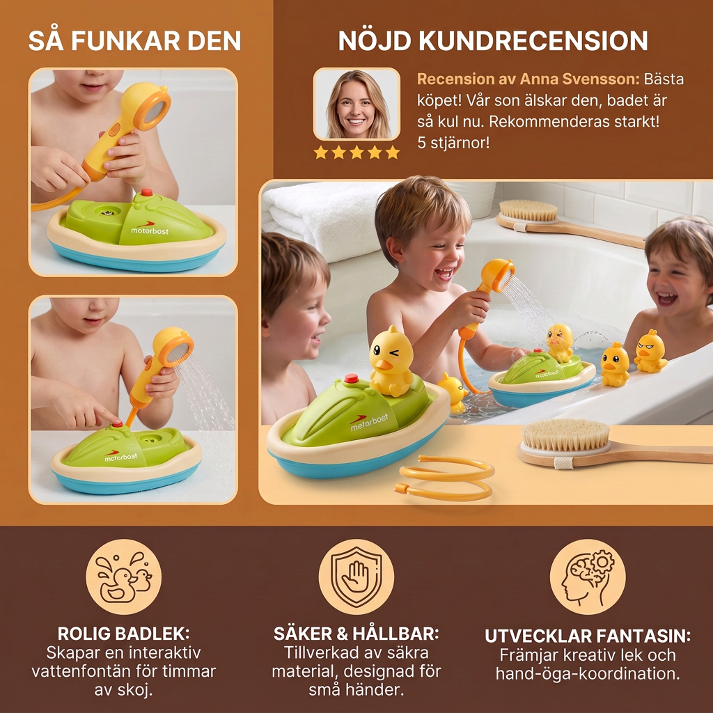 Badfontän för Barn med Duschmunstycke
