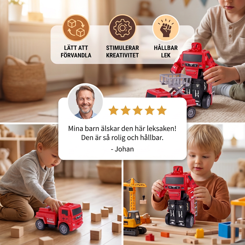 Förvandlingsbar Lastbilsleksak För Barn