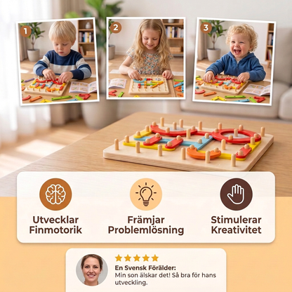 Kreativt Montessori Spikpussel i Trä