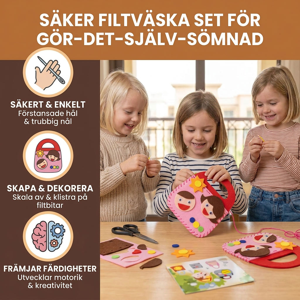 Säkert Filtväskset För DIY-Sömnad