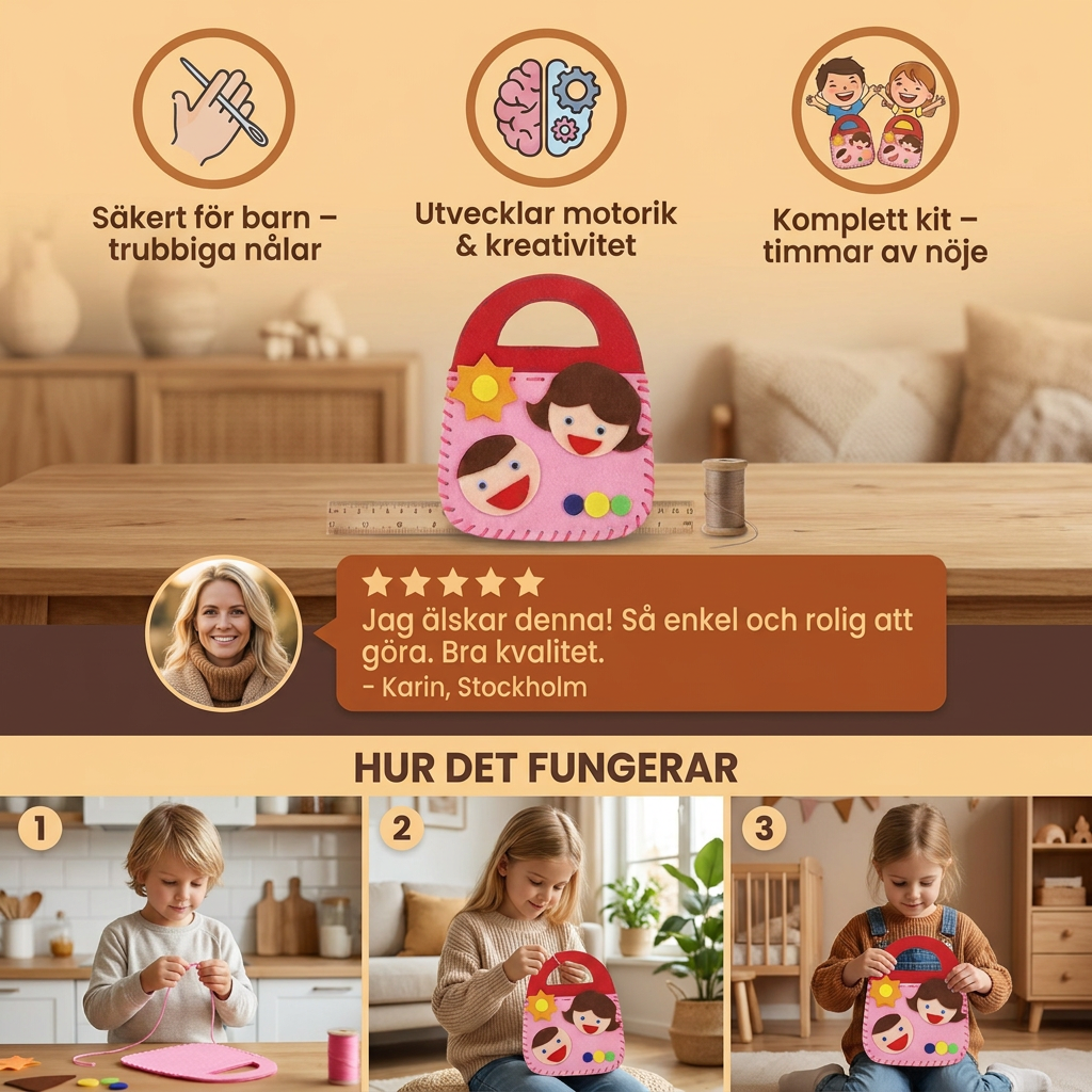 Säkert Filtväskset För DIY-Sömnad