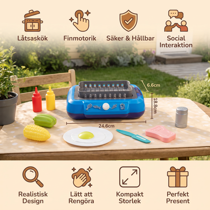 Barnens BBQ Grillset med Lekmatta och Tillbehör