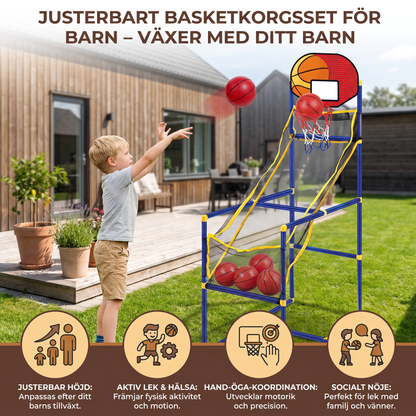 Justerbart Basketkorgsset för Barn – Växer Med Ditt Barn