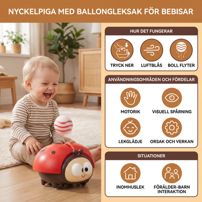 Nyckelpiga med ballongleksak för bebisar