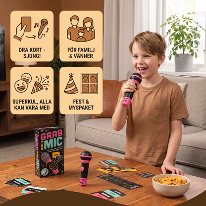 Karaoke Party Spel med Mikrofon – Roligt Familjespel för Vänner & Familj
