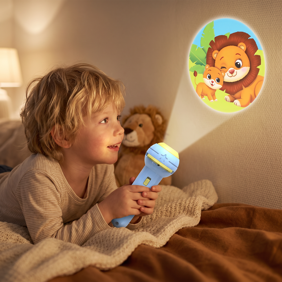 Projektorficklampa för Barn – Sagoprojektor för Lärande och Rolig Lek