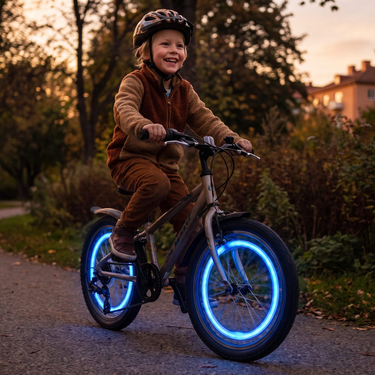 Färgglada LED-ekerslampor för cykelhjul