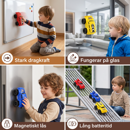 Magnetiska väggklättrande bilar