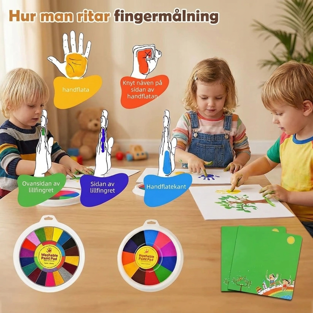Fingerfärgsritset För Barn
