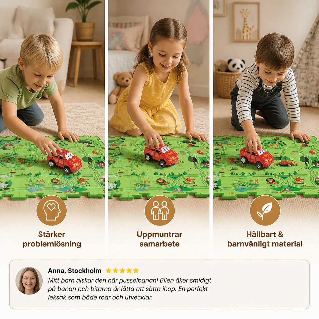 Pusselbana För Bygg Och Tävling