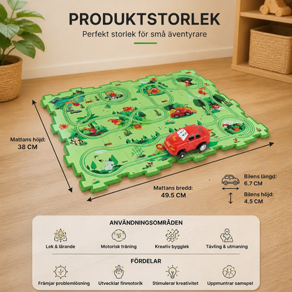 Pusselbana För Bygg Och Tävling