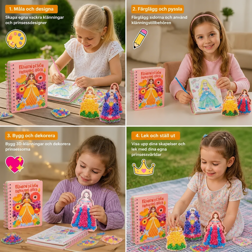 Prinsessor Målar- Och Pysselbok