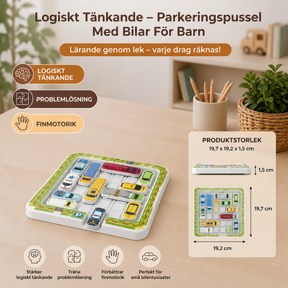 Logiskt Tänkande – Parkeringspussel Med Bilar För Barn