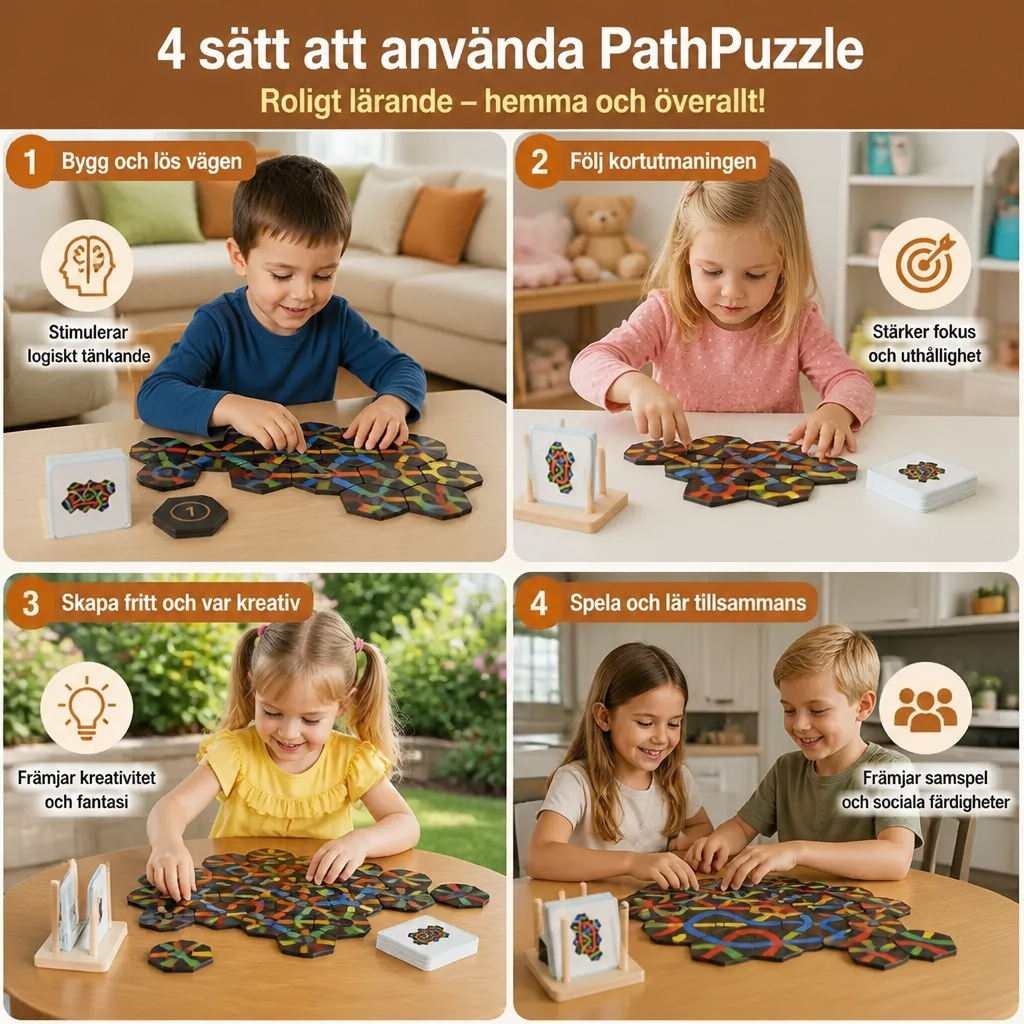 PathPuzzle – Pedagogiskt Hitta Vägen-Lärspel och Familjespel