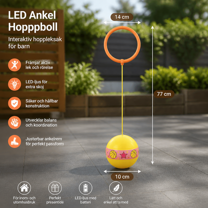 LED Ankel Hopppboll – Interaktiv Hoppleksak för Barn