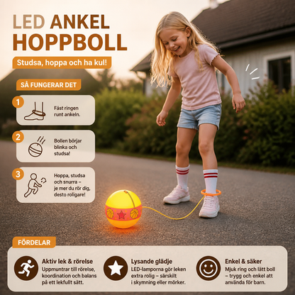 LED Ankel Hopppboll – Interaktiv Hoppleksak för Barn