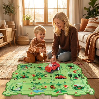 Pusselbana För Bygg Och Tävling