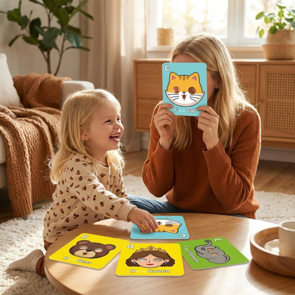 Alfabetinlärningskort Med Djurmotiv