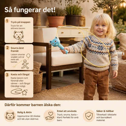 Kattformad Lasso Leksak för Barn – Spinnande Repkastare Rolig