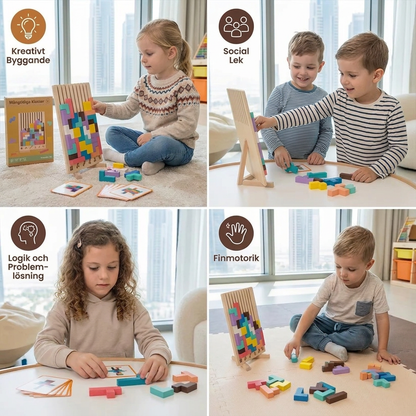 Montessori Träklossar Och Formsorteringsspel