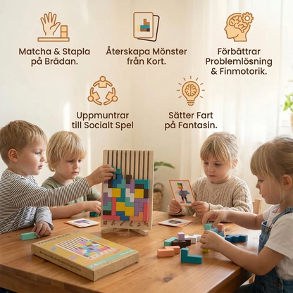 Montessori Träklossar Och Formsorteringsspel