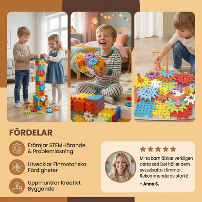 Montessori 3D Kugghjul Och Pusselbitar