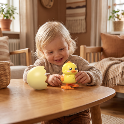 Överraskningsägg med kläckande små djurleksaker