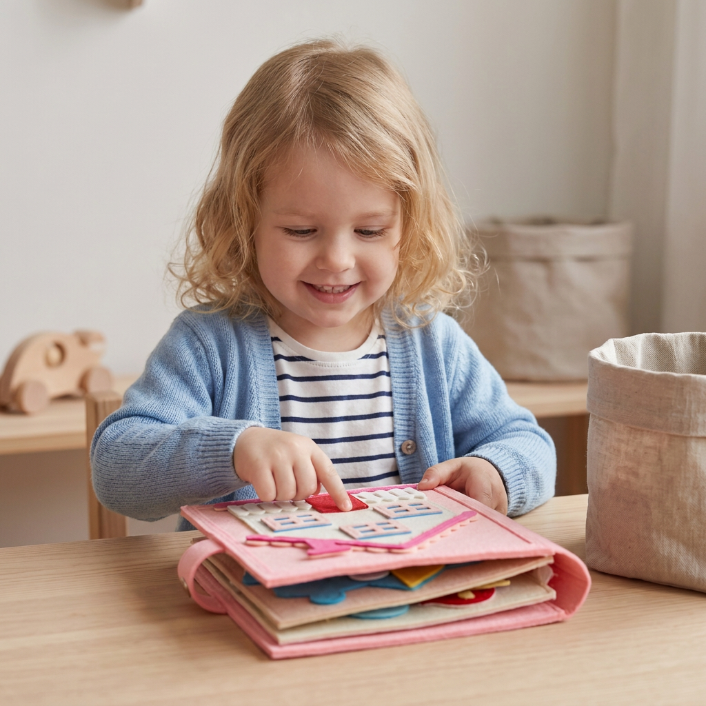Montessori Filthäftet för Barn – Klä på sig, Sortera och Lära sig Dagliga Färdigheter