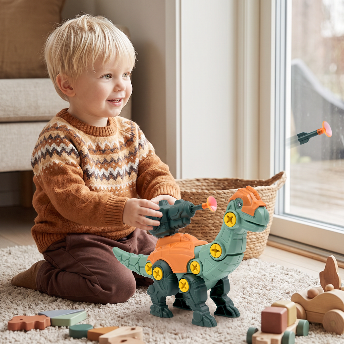 Dinosaurieskruvset med sugkoppskanon