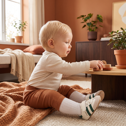 Klassiska Retro-Babysneakers – Mjuka Första Gångsskor Med Mjuk Sula