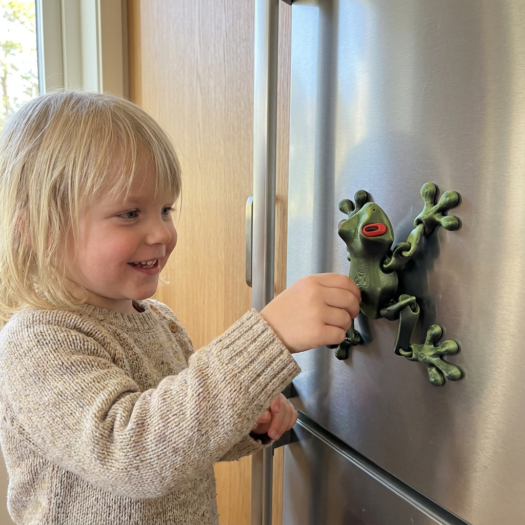 3D-printad magnetisk flexibel groda-fidgetleksak