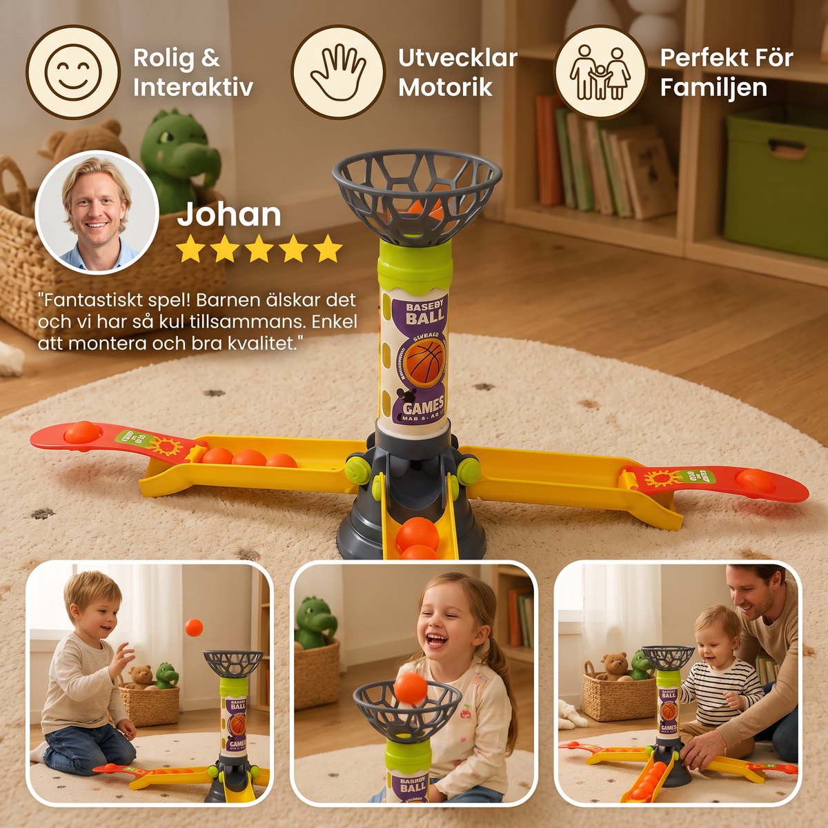Snabbt Basketkastspelet För Hela Familjen