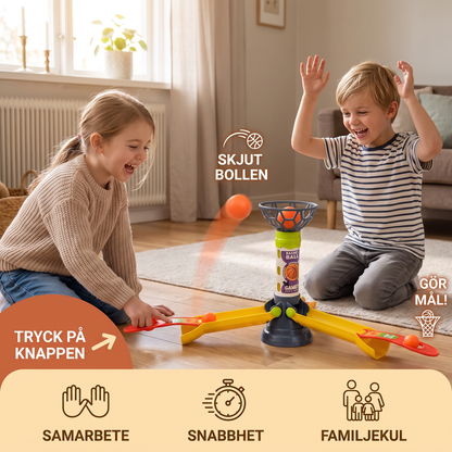 Snabbt Basketkastspelet För Hela Familjen