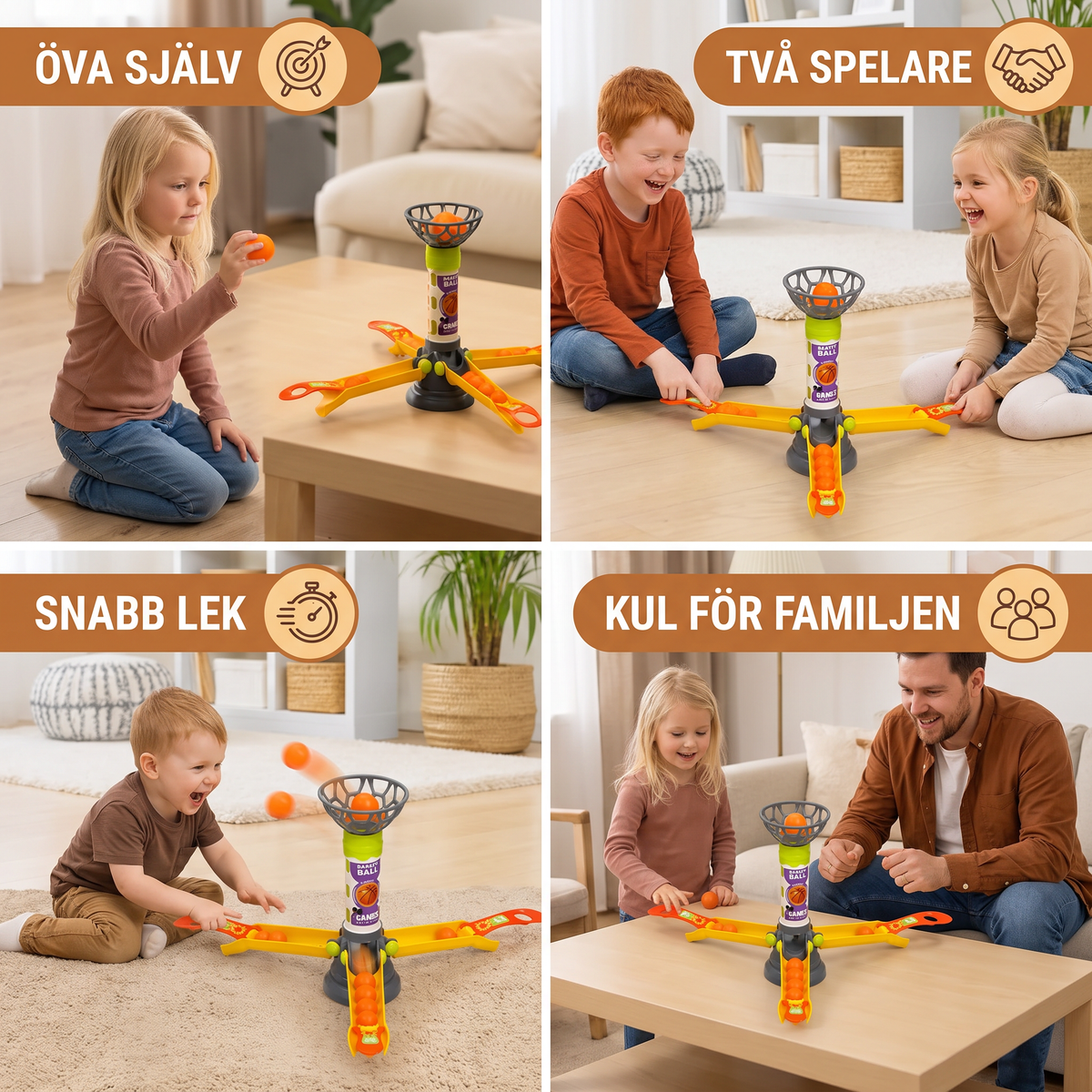 Snabbt Basketkastspelet För Hela Familjen