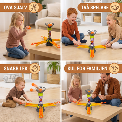 Snabbt Basketkastspelet För Hela Familjen