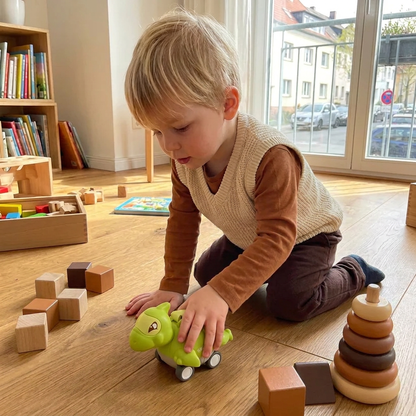 Press & Go Dinosauriebilar – Rullande Dinosaurieleksaker för Barn