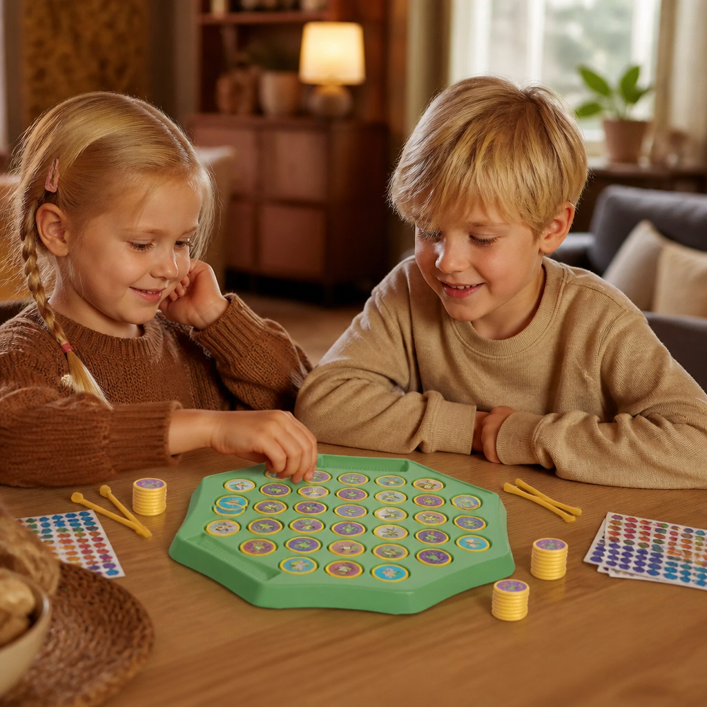 Memory Myntspel För Familjer Med Spelbräde