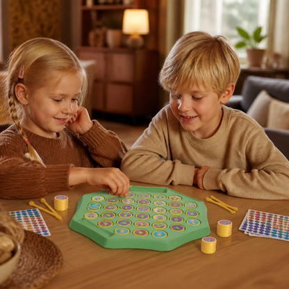 Memory Myntspel För Familjer Med Spelbräde