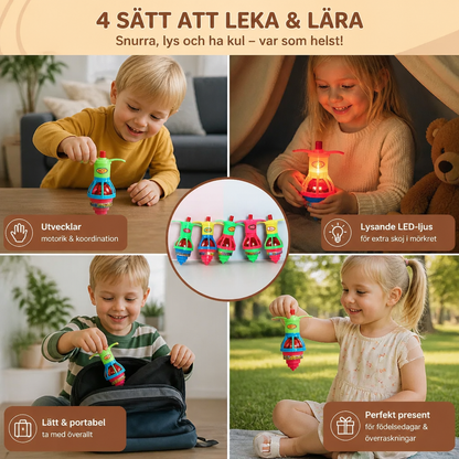 Glödande LED-Snurra – Färgglad Presentleksak För Barn