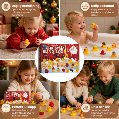 Adventskalender med gummiankor till jul
