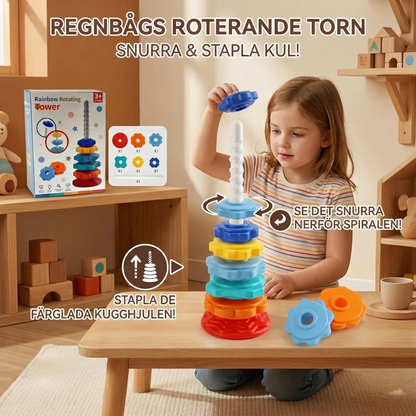 Regnbågs-Snurrande Och Färgtorn-Leksak