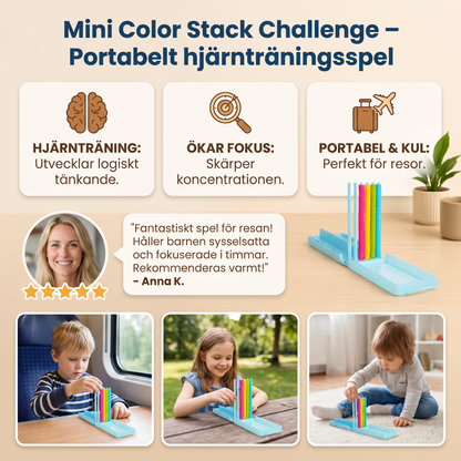 Mini Color Stack Challenge – Portabelt Hjärnträningsspel